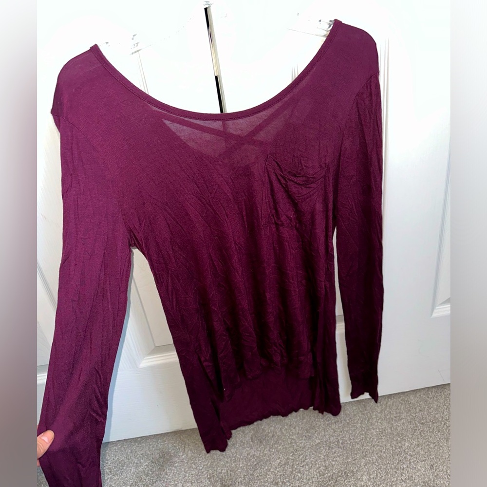 Long Sleeve Maroon Shirt